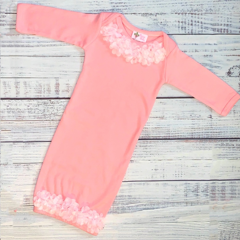 Infant pink girls gown